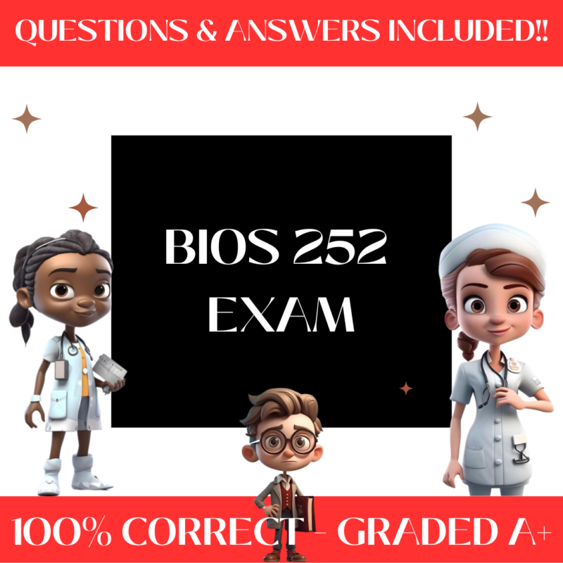 BIOS 252 Exam 1 Certified Study Guide