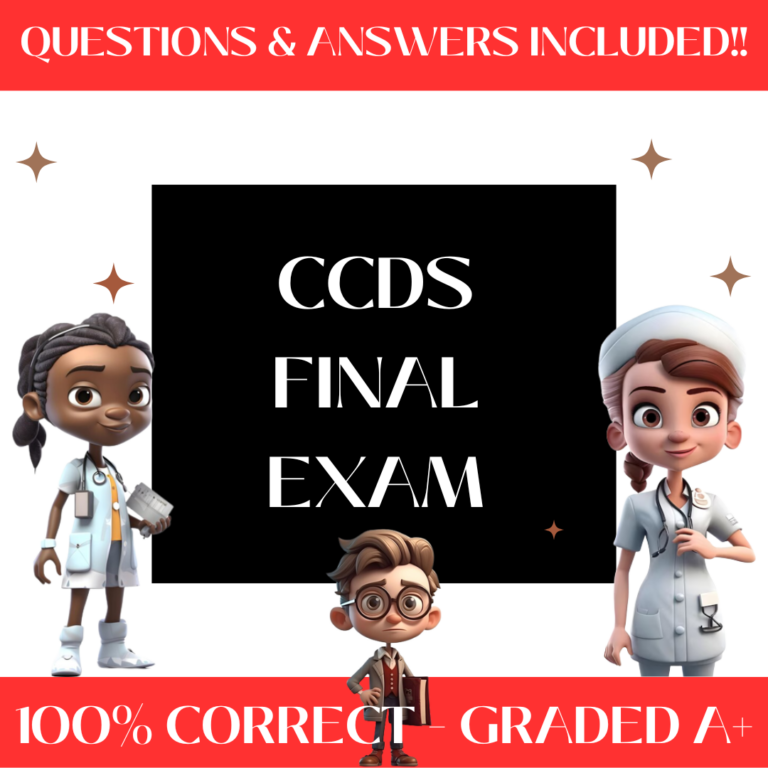 CCDS Final Exam Certified Study Guide