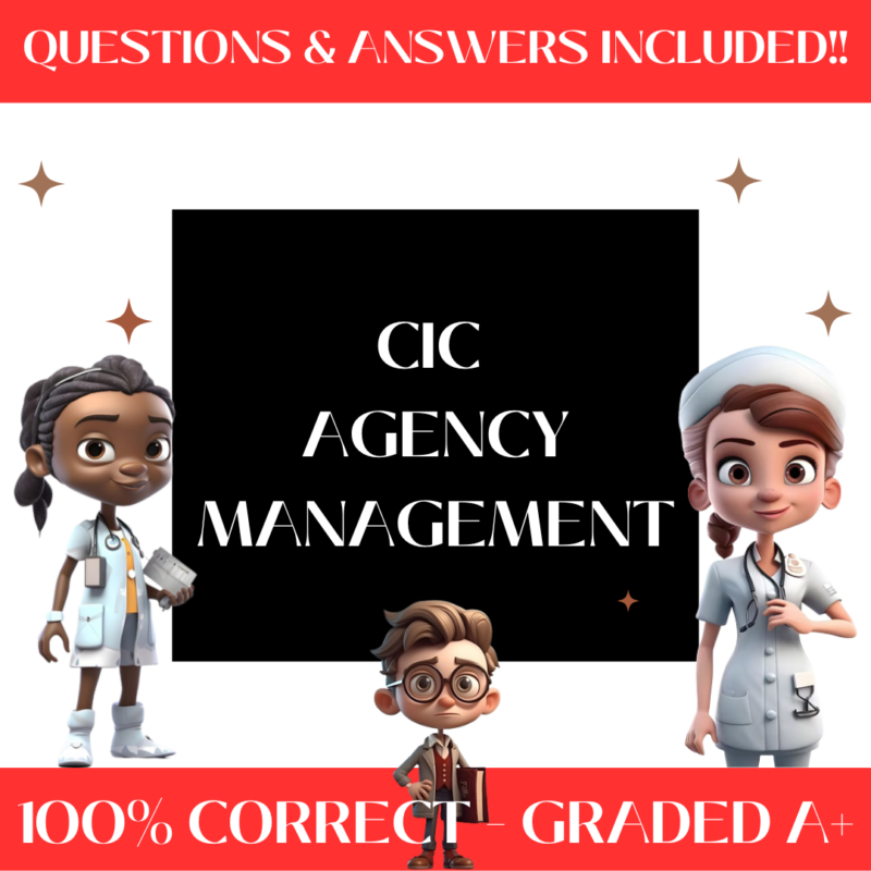 CIC Agency Management Exam Certified Study Guide