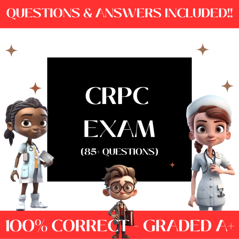 CRPC EXAM (85+ Questions) Certified Study Guide