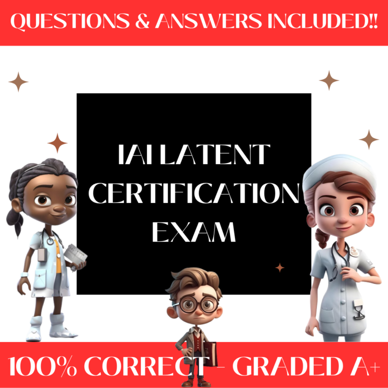 IAI Latent Certification Exam