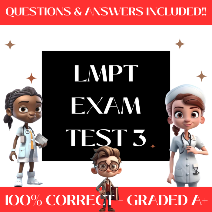 LMPT Test 3 Exam