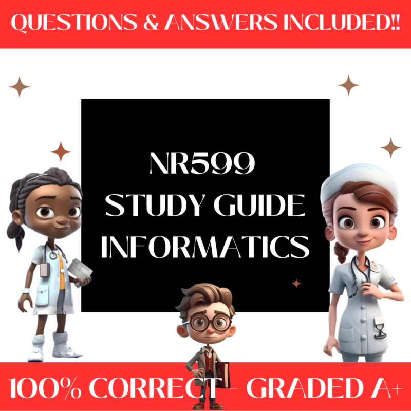 NR599 Study Guide Informatics