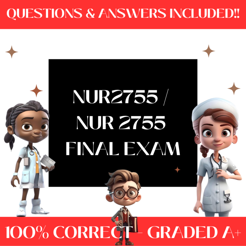 NUR2755 Final Exam Multidimensional Care IV (MDC 4)