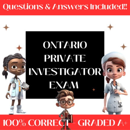 Ontario Private Investigator Exam