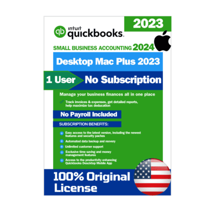 QuickBooks Desktop MAC Plus 2023 - 1 User | Lifetime License Key | No Subscription | Intuit qb | Online