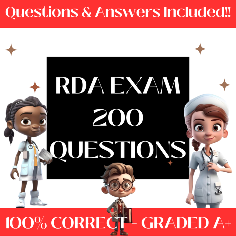 RDA Exam (200+ Questions)