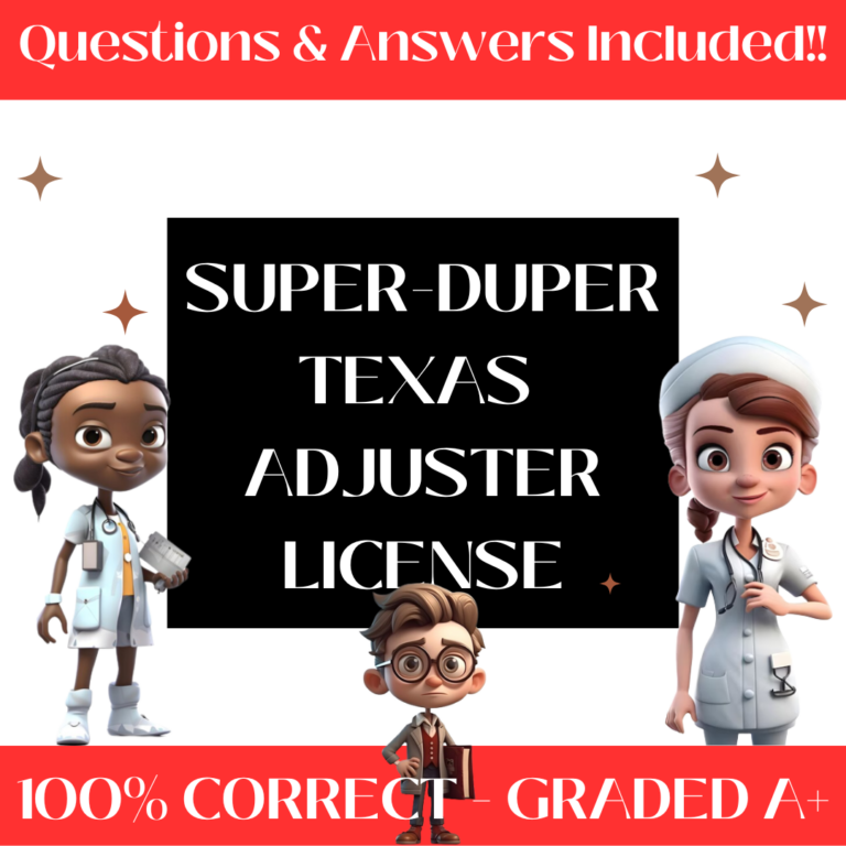 SUPER-DUPER Texas Adjuster License Exam (200+ Questions)