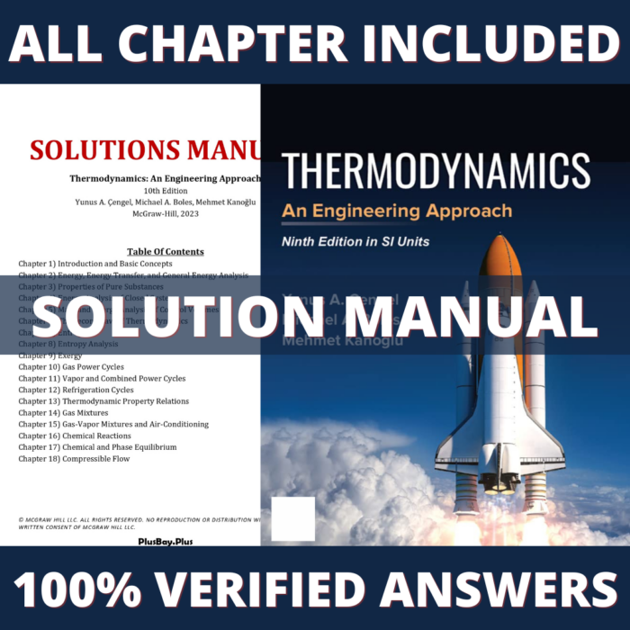 Solution Manual for Thermodynamics An Engineering Approach 10th Edition (Cengel, 2024)