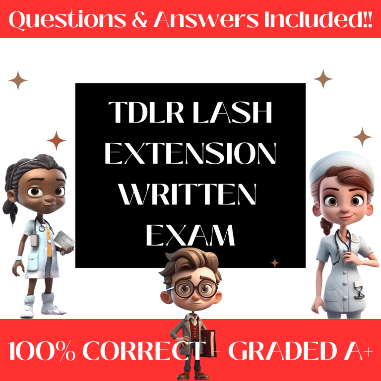 TDLR Lash Extension Written Exam (200+ Questions)