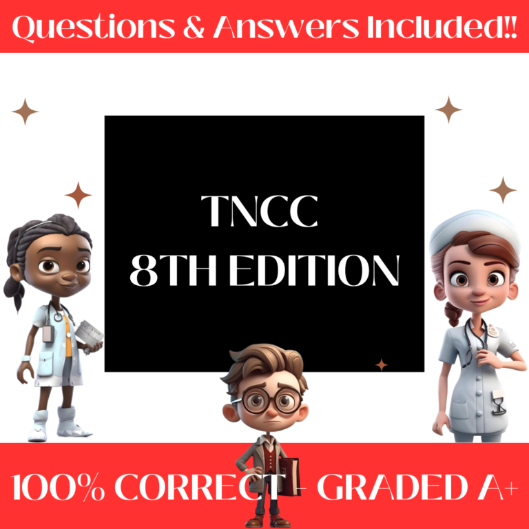 TNCC 8Th Edition Exam (400+ Questions)