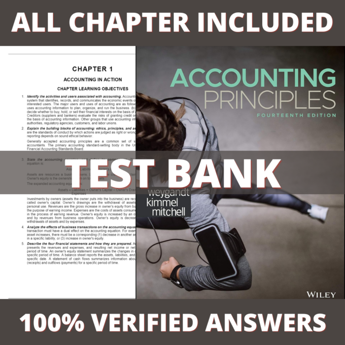 Test Bank for Accounting Principles 14th Edition (Weygandty, 2020)