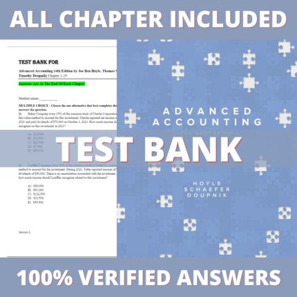 Test Bank for Advanced Accounting 14th Edition (Hoyle, 2020)