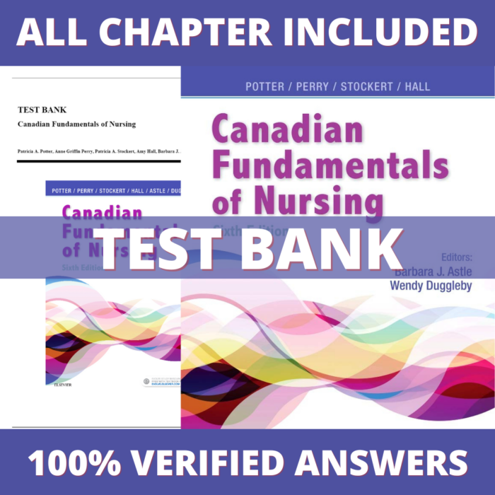 Test Bank for Canadian Fundamentals of Nursing, 6th Edition (Potter, Perry, 2019)