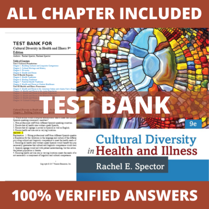 Test Bank for Cultural Diversity in Health and Illness 9th Edition (Spector, 2016)