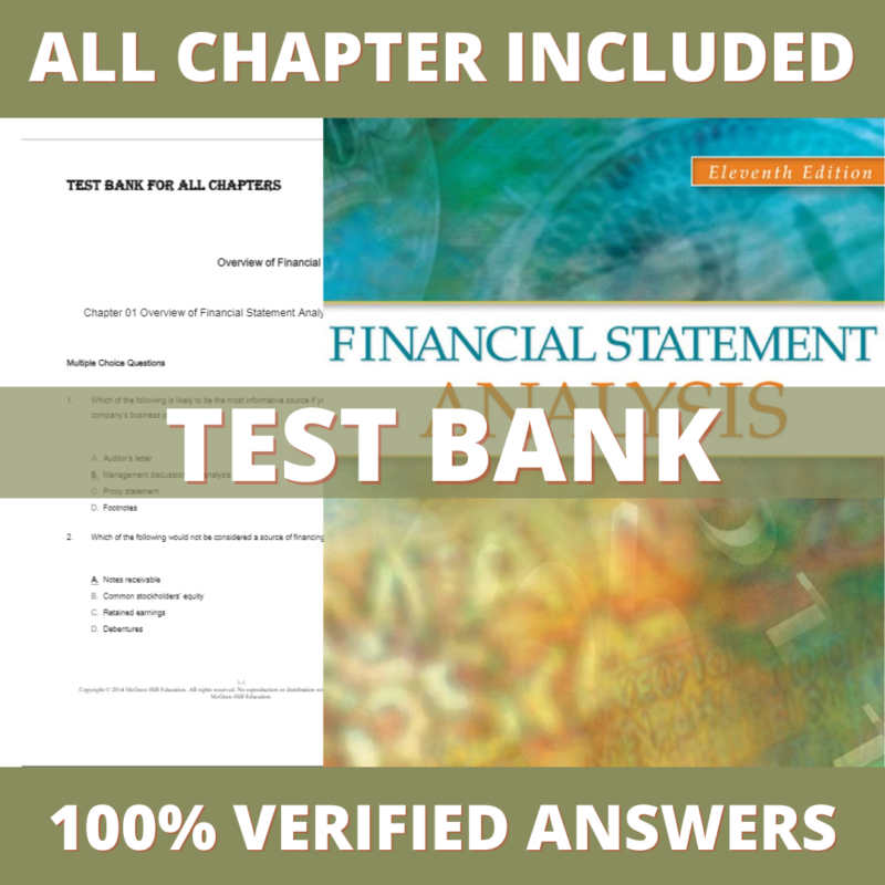 Test Bank for Financial Statement Analysis 11th Edition (Subramanyam, 2013)