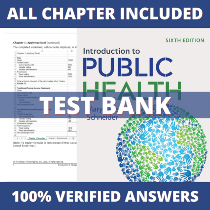 Test Bank for Introduction to Public Health 6th Edition (Schneider, 2020)