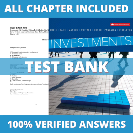 Test Bank for Investments 9th Canadian Edition (Bodie, 2019)