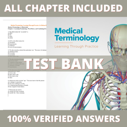 Test Bank for Medical Terminology Learning Through Practice 1st Edition (Bostwick, 2019)