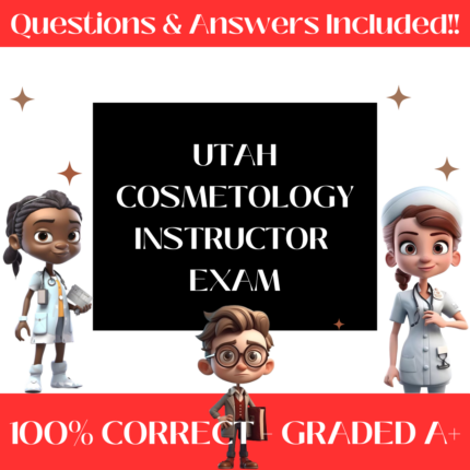 UTAH Cosmetology Instructor Exam 2