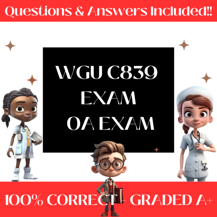 WGU C839 OA Exam