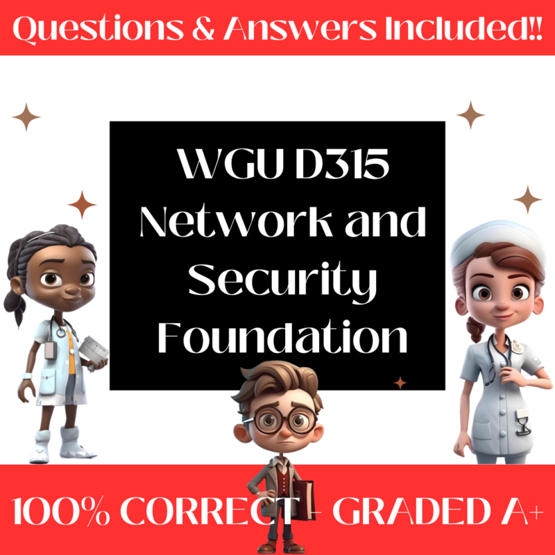 WGU D315 Network and Security Foundation