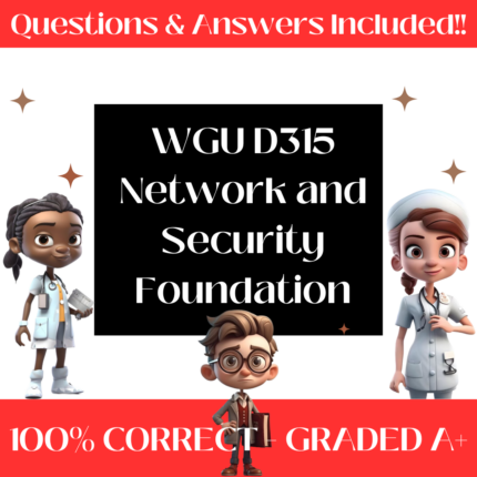 WGU D315 Network and Security Foundation Objective Assessment