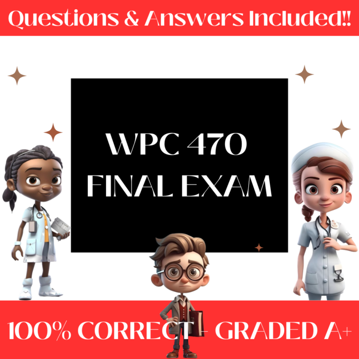 WPC 470 Final Exam (400+ Questions)