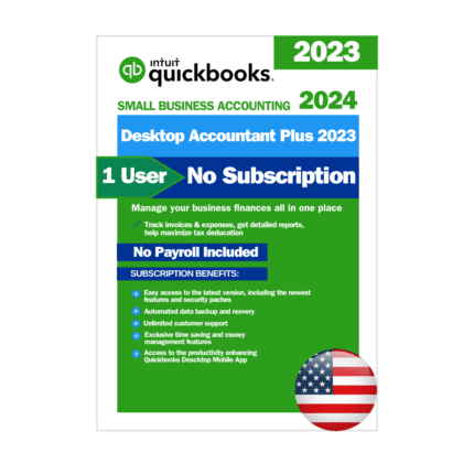 QuickBooks Desktop Accountant Plus 2023 | 1 User | Lifetime License Key | No Subscription | Online | Intuit qb