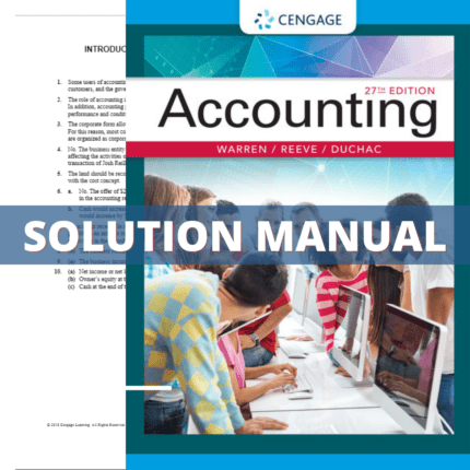 Solution Manual - Accounting 27th Edition (Warren, 2018)