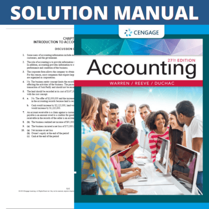 Solution Manual - Accounting 27th Edition (Warren, 2018)