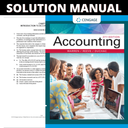 Solution Manual - Accounting 27th Edition (Warren, 2018)