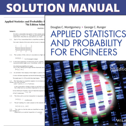 Solution Manual - Applied Statistics and Probability for Engineers 7th Edition (Turton, 2020)