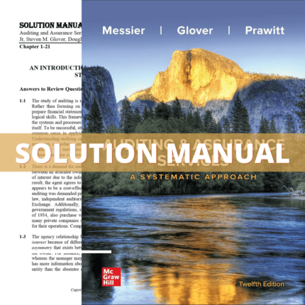 Solution Manual - Auditing & Assurance Services A Systematic Approach 12th Edition (William Messier, 2022)