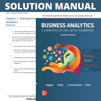 Solution Manual - Business Analytics 2nd Edition (Jaggia, 2023)