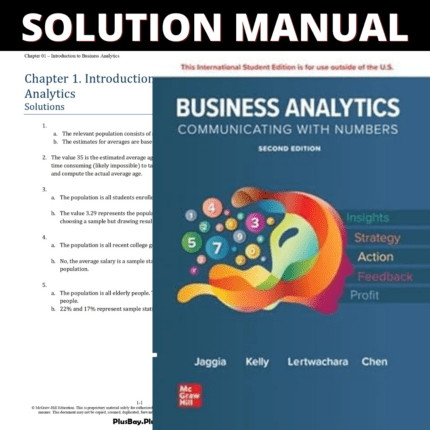 Solution Manual - Business Analytics 2nd Edition (Jaggia, 2023)