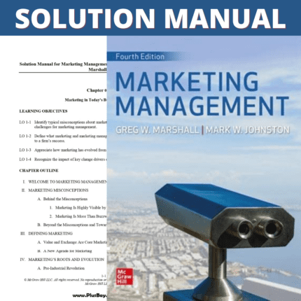 Solution Manual - Marketing Management 4th Edition (Marshall, 2023)