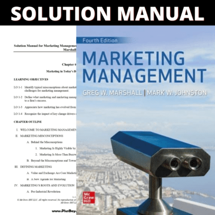 Solution Manual - Marketing Management 4th Edition (Marshall, 2023)