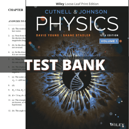 Solution Manual - Physics 12th Edition (Cutnell, 2022)