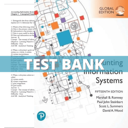 Test Bank - Accounting Information Systems 15th Edition (Romney, 2020)