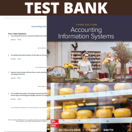 Test Bank for Accounting Information Systems 3rd Edition (Richardson, 2020)