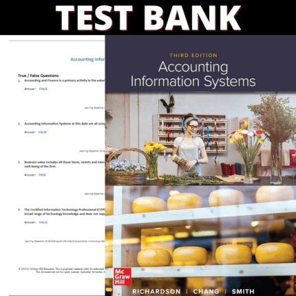 Test Bank Accounting Information Systems 3rd Edition (Richardson, 2020)