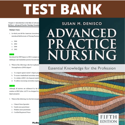 Test Bank for Advanced Practice Nursing Essential Knowledge for the Profession 5th Edition (DeNisco, 2023)