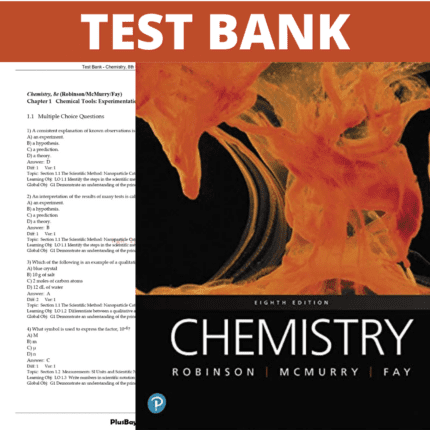 Test Bank - Chemistry, 8th Edition (Robinson, 2020)3