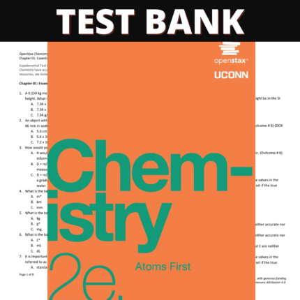 Test Bank Chemistry Atoms First 2e 2nd Edition (OpenStax, 2019)