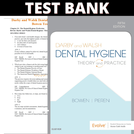 Test Bank Darby and Walsh Dental Hygiene 5th Edition (Jennifer A Pieren, 2019)