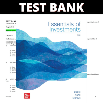 Test Bank Essentials of Investments 12th Edition (Bodie, 2021)