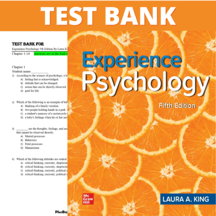 Test Bank for Experience Psychology 5th Edition (King, 2022)