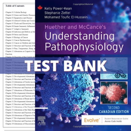 Test Bank - Huether and McCances Understanding Pathophysiology, Canadian Edition, 2nd Edition (Power-Kean, 2023)