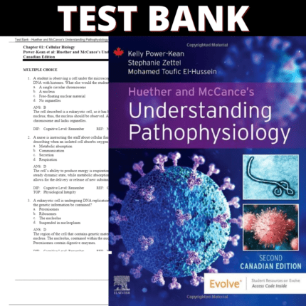 Test Bank - Huether and McCances Understanding Pathophysiology, Canadian Edition, 2nd Edition (Power-Kean, 2023)